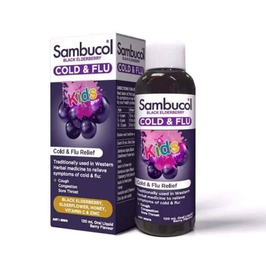 澳洲 Sambucol 黑接骨木兒童抗感冒糖漿120ml